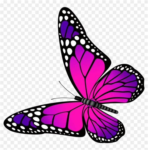 Clipart Pink Butterflies And Purple Butterfly Clip - Purple Butterfly Clip Art - Free ...