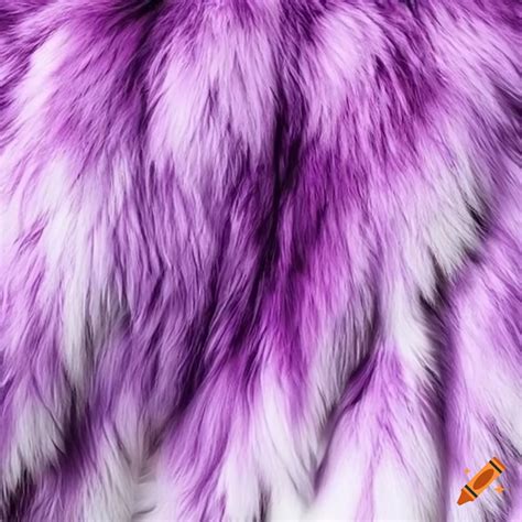 White and purple zebra print fox fur
