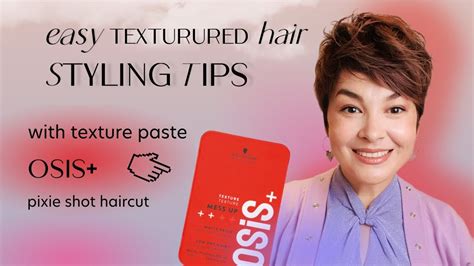 Easy & Quick Short Hair Pixie Cut Styling Tips with Osis Texture Paste ...