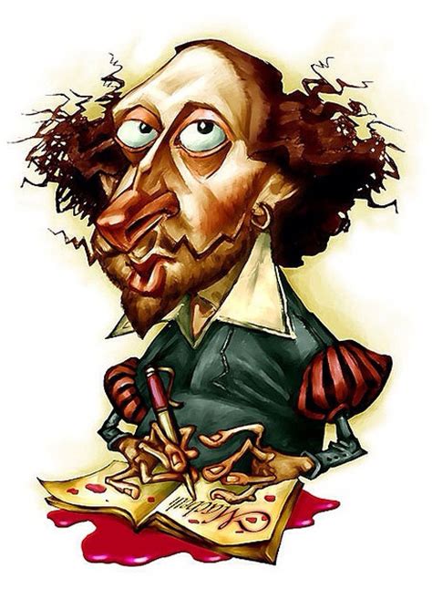 William Shakespeare | Celebrity caricatures, Caricature, Funny caricatures