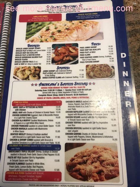 Online Menu of Americana Diner Restaurant, Middletown, New York, 10940 ...