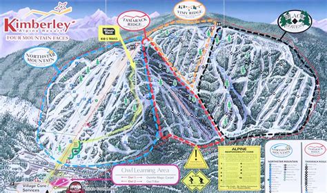 Kimberley Alpine Resort Ski Area Trail Map