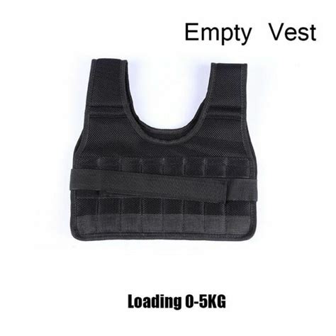 Running Weighted Vest Weights Steel Plate Adjustable Workout Jacket lbs ...