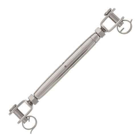 1/2" x 5" Stainless Steel Pipe Style Jaw x Jaw Turnbuckle | Dedicated To The Smallest Of Skiffs