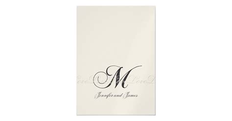 Elegant Wedding Invitations Monogram M Love | Zazzle