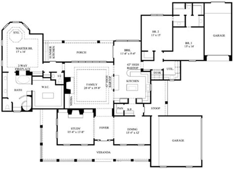 Main Floor | Country style house plans, Home design floor plans, House plans