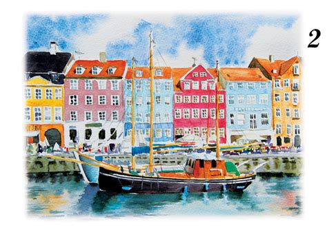 Kopenhagen Kunst Postkarten von Original Aquarell gemälden - Etsy.de