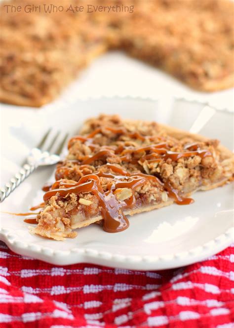 Apple Crisp Pizza Recipe - The Girl Who Ate Everything