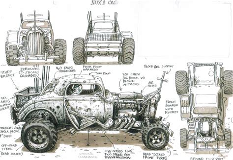 Just A Car Guy: The concept art for Mad max Fury Road was by Peter Pound, and is awesome