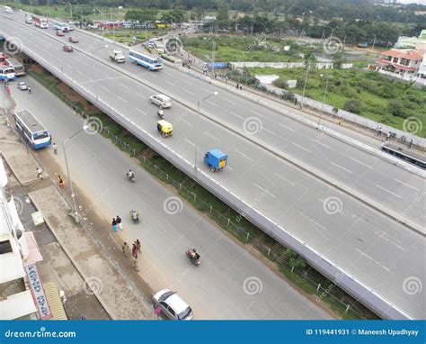 Bangalore, Karnataka, India - September 3, 2009 Aerial View of ...