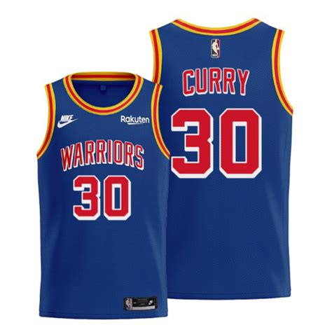 Warriors #30 Stephen Curry 2021 Classic Edition Royal Jersey Origins 75th anniversary