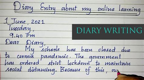 🌱 Diary sample for kids. Diary Writing Ideas • childhealthpolicy.vumc ...