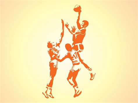 Silhouettes Of Basketball Players Vector Art & Graphics | freevector.com