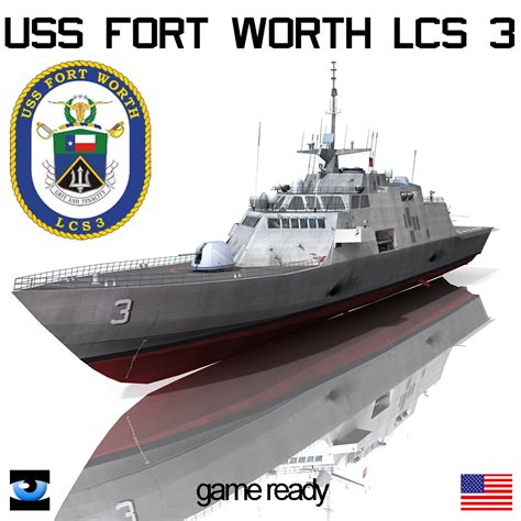 3d model uss fort worth lcs