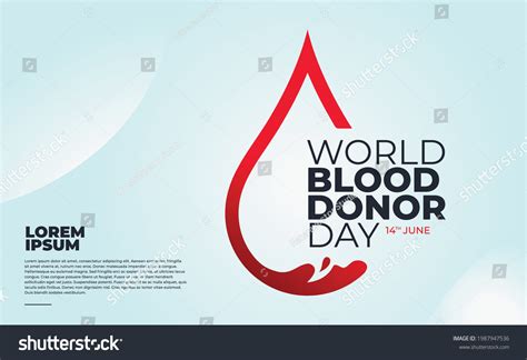 World Blood Donor Day Logo Design Stock Vector (Royalty Free ...