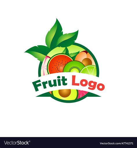 Fruit logo design Royalty Free Vector Image - VectorStock