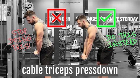 Biggest Triceps Pressdown Mistake & How To Correct It - YouTube