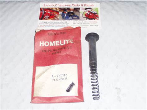 NOS Homelite Super XL, XL-12 Chainsaw Plastic Manual Oil Pump Plunger A-93783