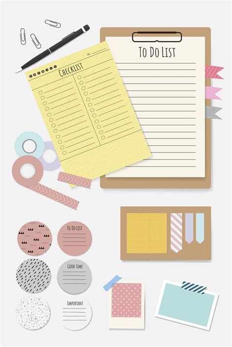 Colorful stationery planner set vector | Premium Vector - rawpixel