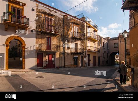 A view of the village of Sambuca di Sicilia, Italy. Sambuca di Sicilia ...