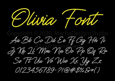 Olivia Font SVG Font Download Olivia Alphabet SVG Font SVG - Etsy