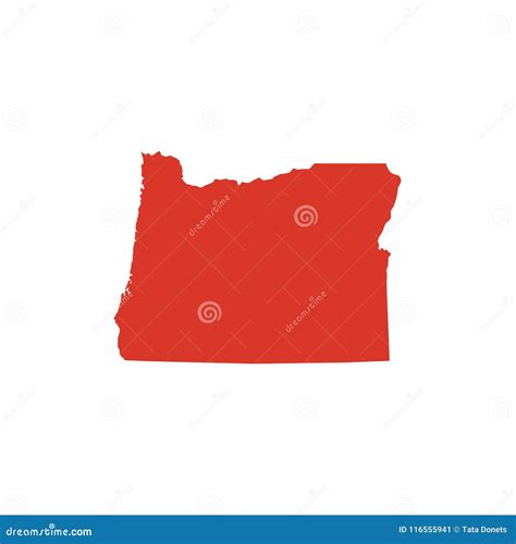 State of Oregon Vector Map Silhouette. or State Shape Icon. Outline ...