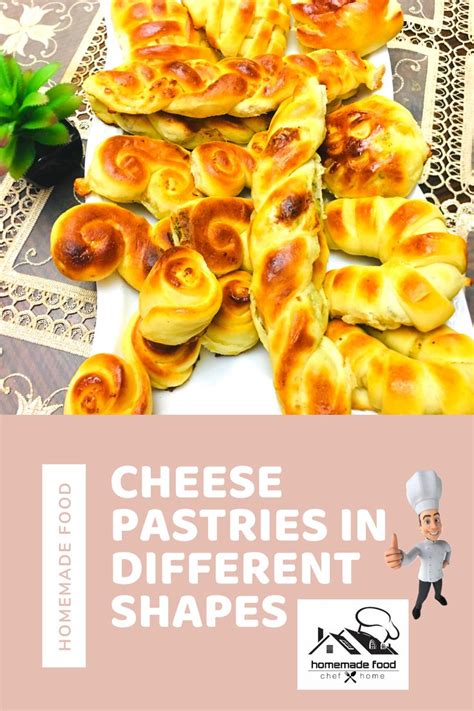 Cheese pastries in different shapes | Cooking recipes, Homemade recipes, Cheese pastry