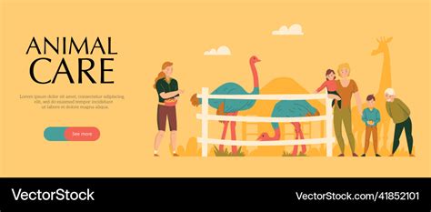 Zoo horizontal banner Royalty Free Vector Image