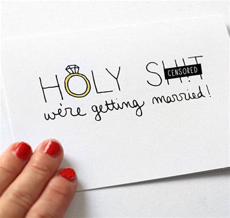 The 11 Most Creative Engagement Announcements | Funny wedding invitations, Engagement humor ...