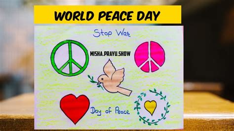 Drawing on Peace Day Easy | How to Draw World Peace Day Poster ...