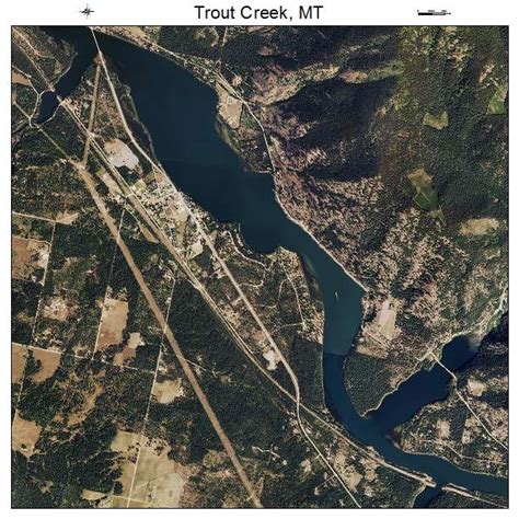 Aerial Photography Map of Trout Creek, MT Montana