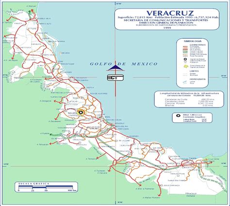 Veracruz Mexico Road Map - MapSof.net