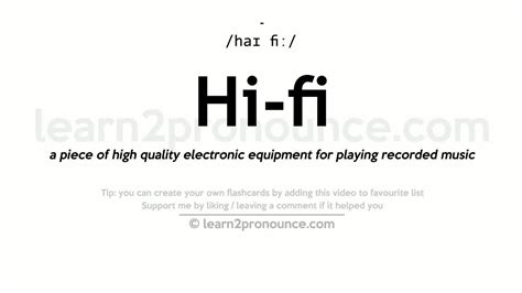 Pronunciation of Hi-fi | Definition of Hi-fi - YouTube