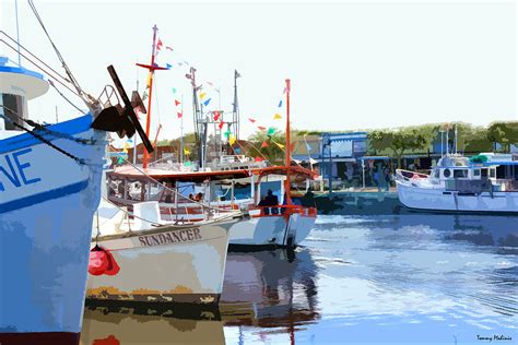 Boats at Sponge Docks Tarpon Springs FL Photograph by Tommy Mahinis - Fine Art America