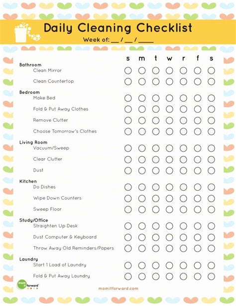 Printable Dental Office Daily Checklist - Printable Word Searches