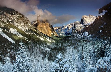 Winter Tunnel View Yosemite National Park Photograph by Dave Welling