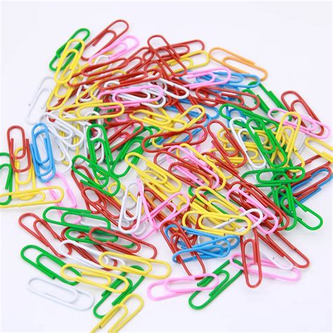 50pcs / Set Of 28mm Colorful Paper Clips Paper Clips Notes Classified Clips Children'S Student ...