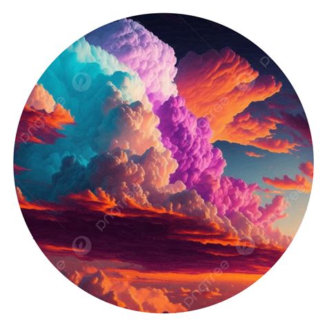 Leonardo Diffusion Colorful Fantasy Sky Clouds Background Vector ...