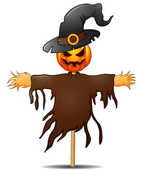 Pumpkin Scarecrow clipart transparent - Clipart World