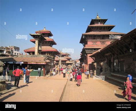 Beautiful temples in the streets of Kathmandu, Nepal Stock Photo - Alamy