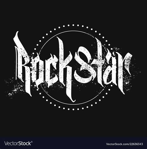 Rock star gothic style lettering print with grunge | Rock band logos, Lettering, Lettering alphabet