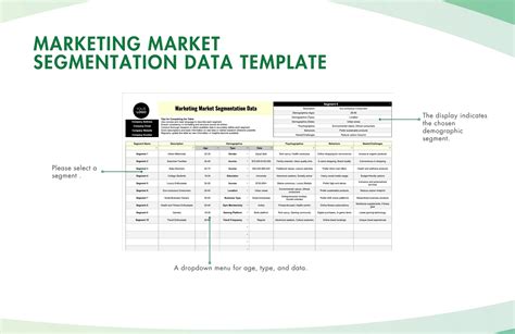 Marketing Market Segmentation Data Template in Excel, Google Sheets - Download | Template.net