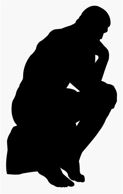 Thinking Man Silhouette Png, Transparent Png - kindpng