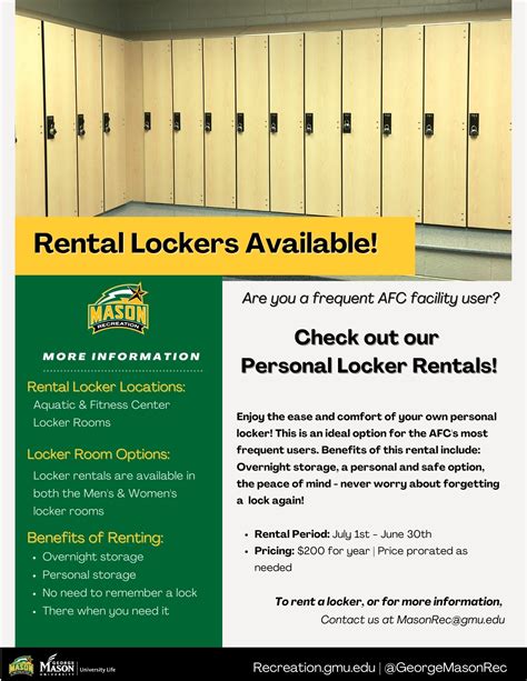 locker rental - Mason Recreation