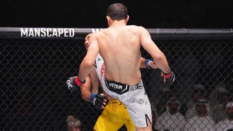 UFC 294 results, highlights: Ikram Aliskerov stops Warlley Alves with flying knee and punches ...