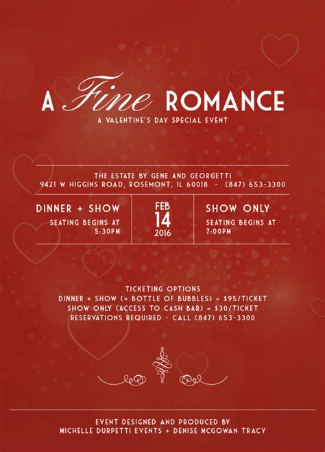 A Fine Romance, A Valentine's Day Special Event | Dinner + Cabaret Show ...