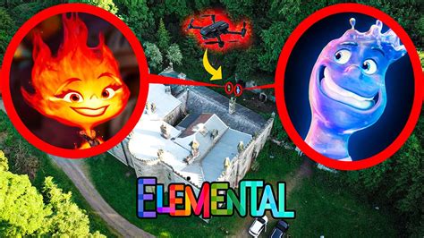 Drone Catches EMBER LUMEN and WADE RIPPLE from ELEMENTAL MOVIE IN REAL LIFE AT ABANDONED CASTLE ...