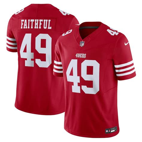 San Francisco 49Ers #49 The Faithful Men'S Scarlet Vapor F.U.S.E ...