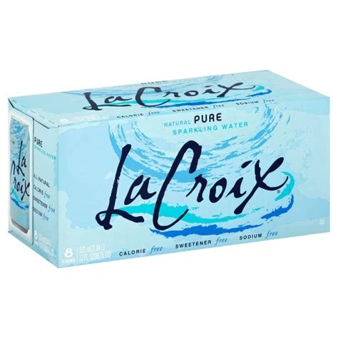 Lacroix Sparkling Water Pure - 8pk/12 Fl Oz Cans : Target