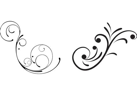 Free Swirly Floral Scrolls Vectors - Download Free Vector Art, Stock ...